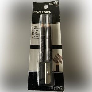 COVERGIRL Rich Brown Brow Pencil Duo With Sharpener NEW